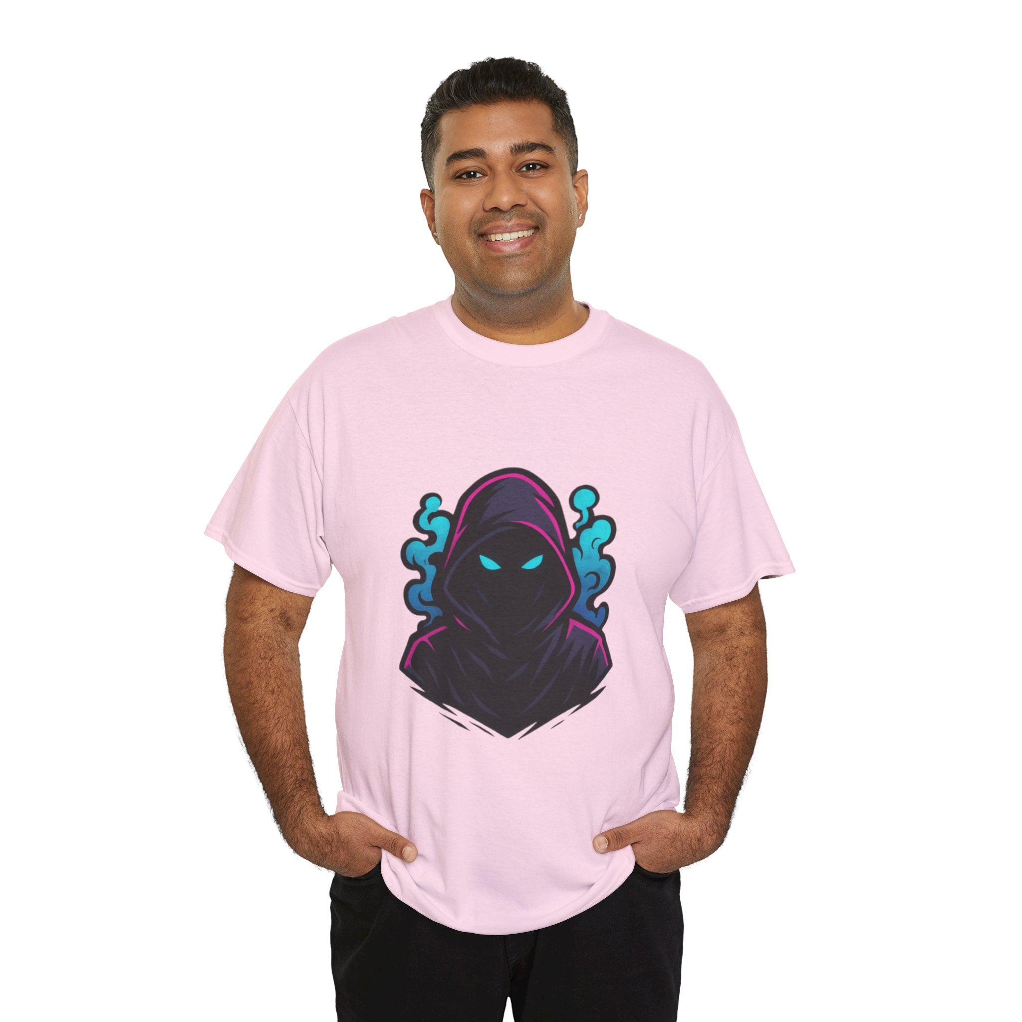 Mysterious Hoodie Graphic Tee, Unisex Cotton T-Shirt, Casual Streetwear