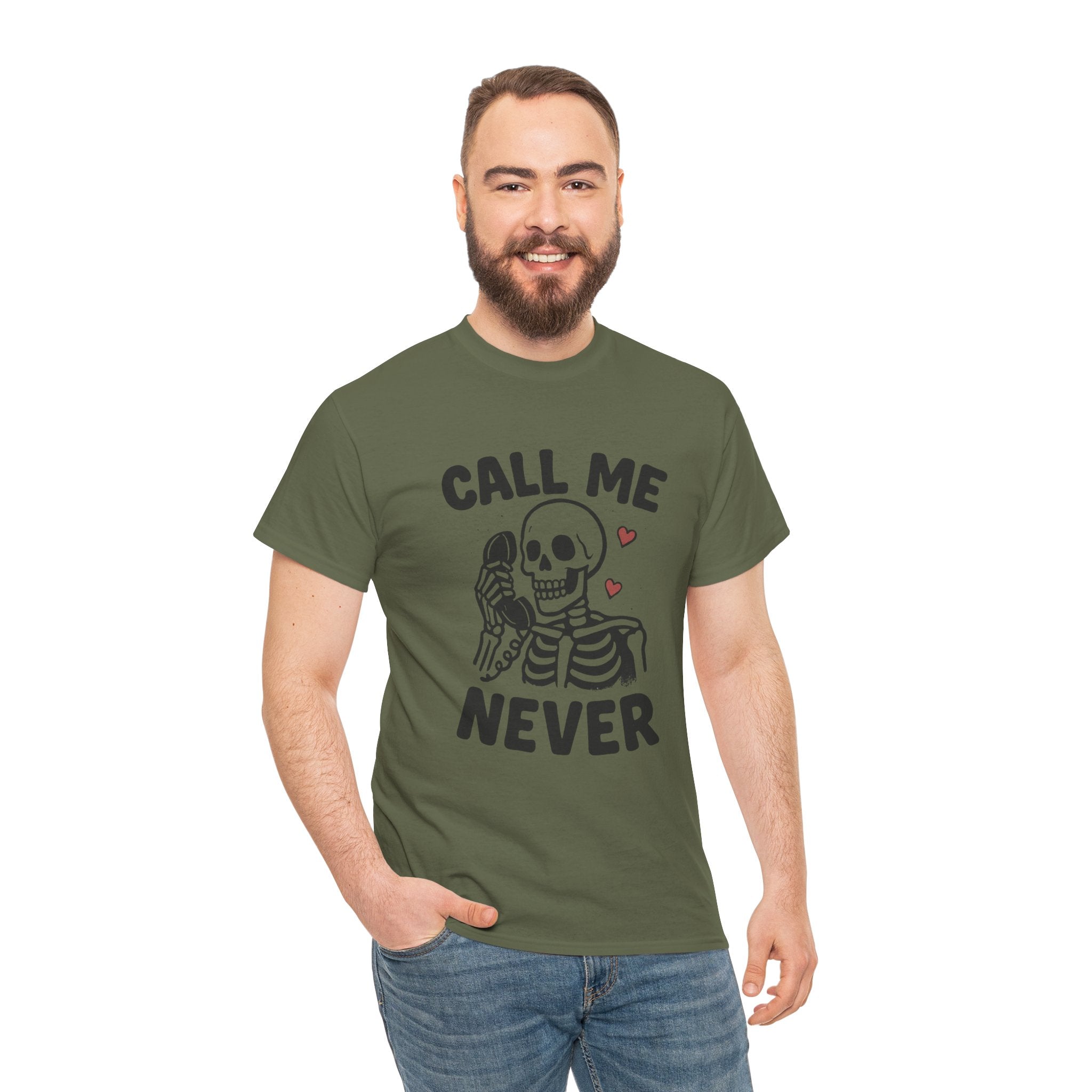 Skeleton Tee - Unisex Heavy Cotton T-Shirt, Fun Halloween Shirt