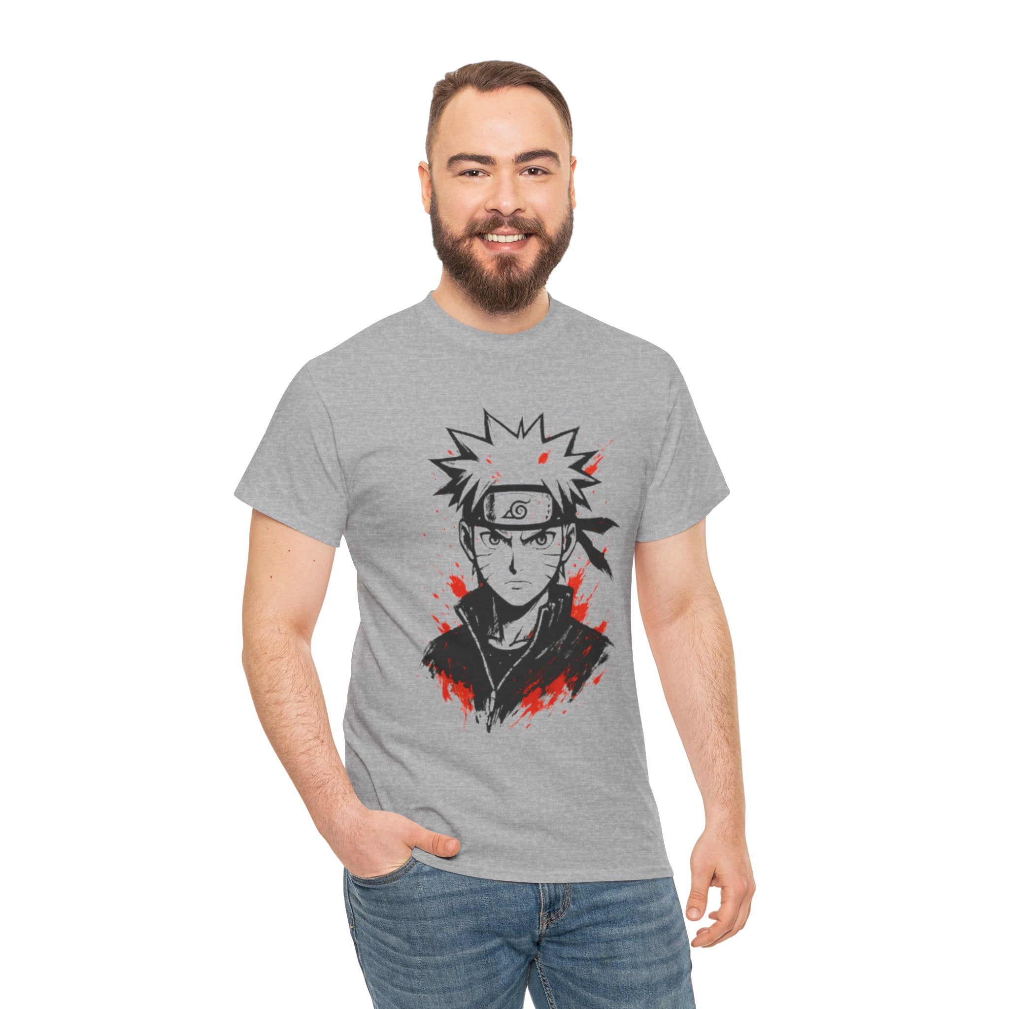 Naruto Themed Unisex Heavy Cotton Tee, Anime Shirt