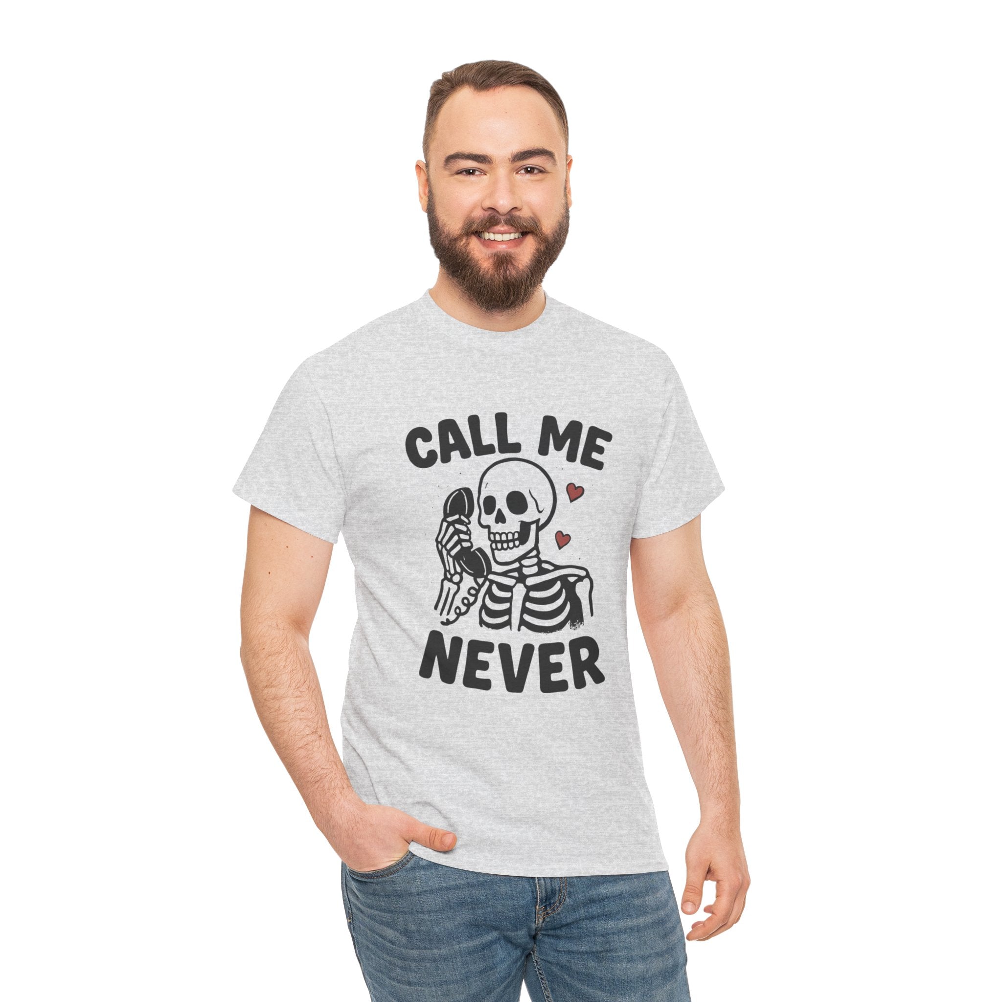 Skeleton Tee - Unisex Heavy Cotton T-Shirt, Fun Halloween Shirt