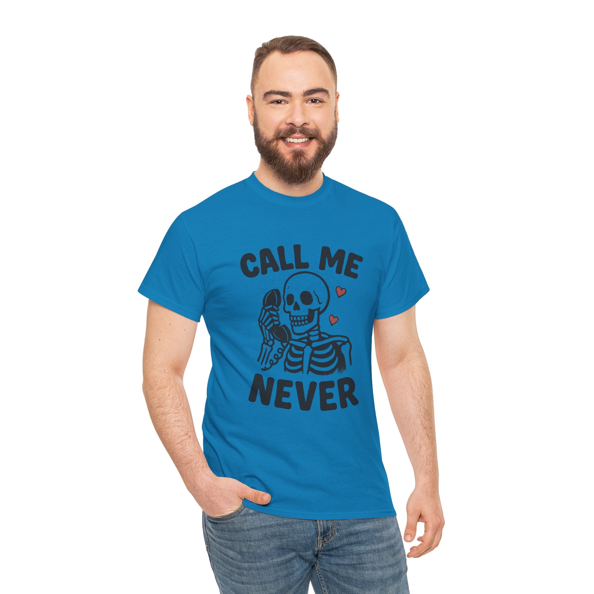Skeleton Tee - Unisex Heavy Cotton T-Shirt, Fun Halloween Shirt