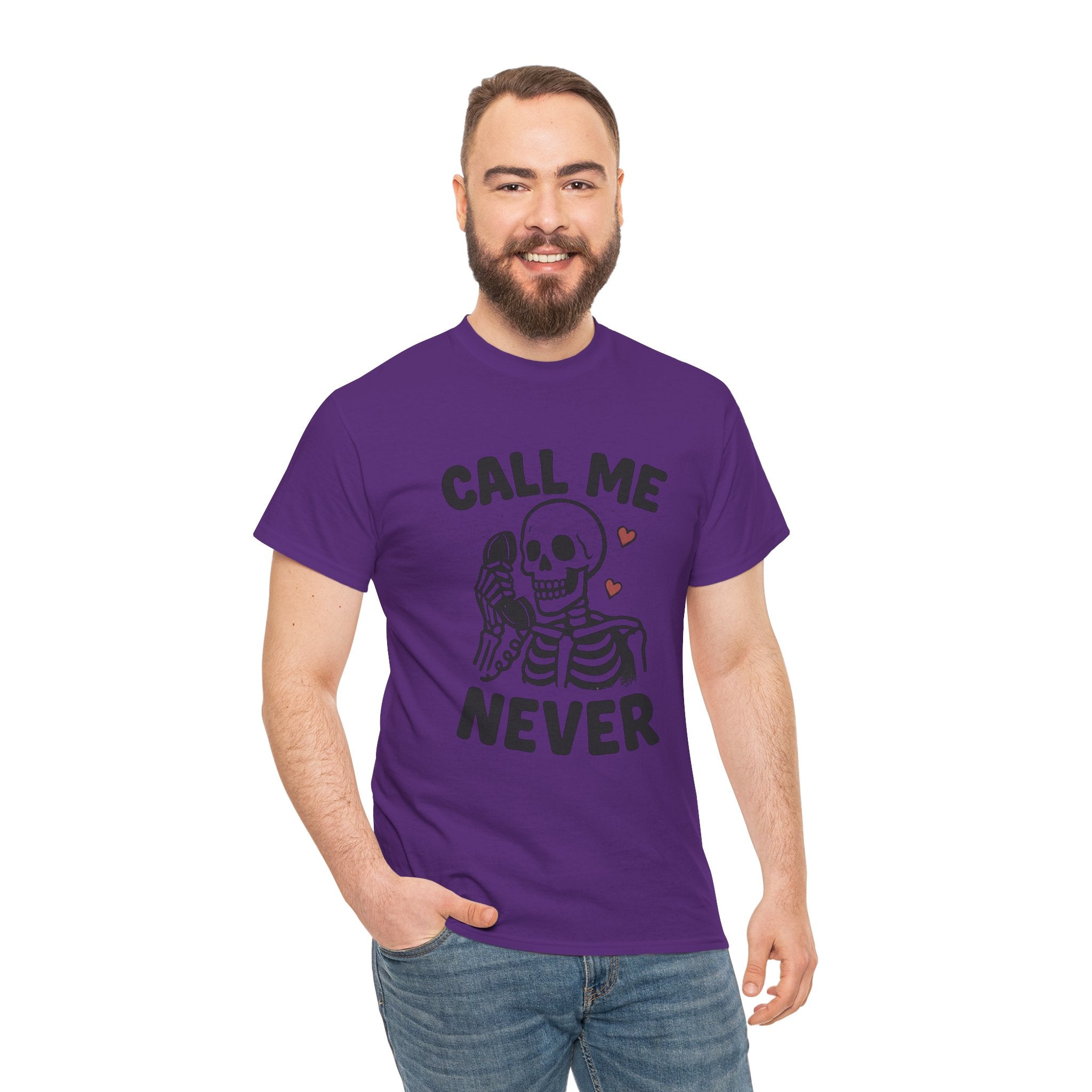 Skeleton Tee - Unisex Heavy Cotton T-Shirt, Fun Halloween Shirt